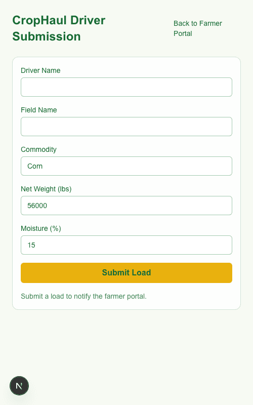 CropScan mobile capture interface